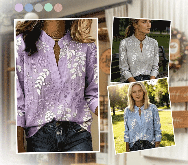 Artisanal Style: The Stand Collar Floral Blouse ?