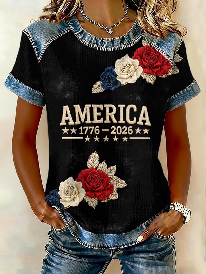 Women'S American 250th Anniversary Short-Sleeve
