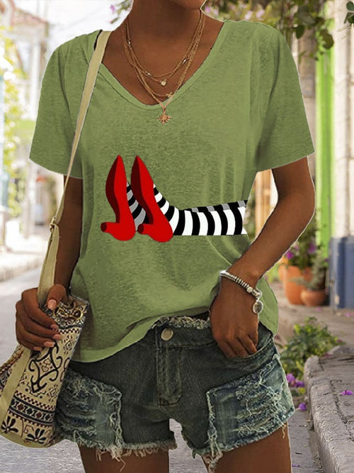 Women's Halloween Printed T-Shirt