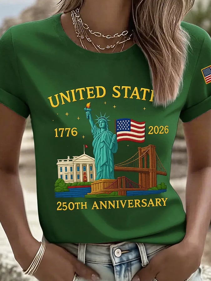 Women's  America 250th Anniversary Print T-Shirt