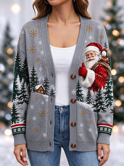 Women's Casual Christmas Cardigan