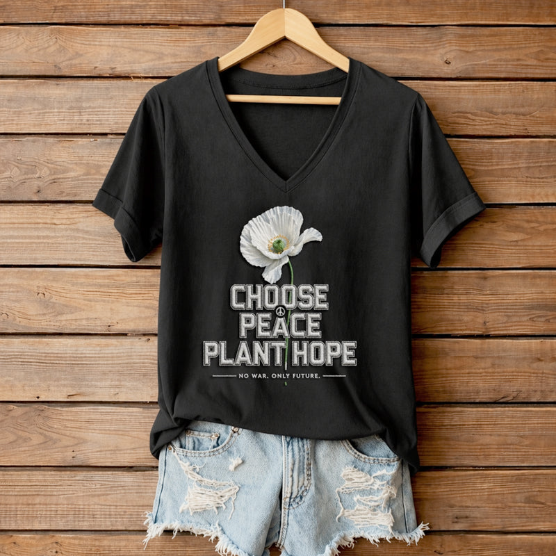 Women's Memorial Day Poppy Art Printed T-Shirt