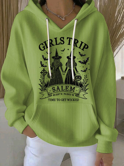 🔥HOT SALE🔥Women's Girls Trip Salem Witch Print Casual Sweatshirt