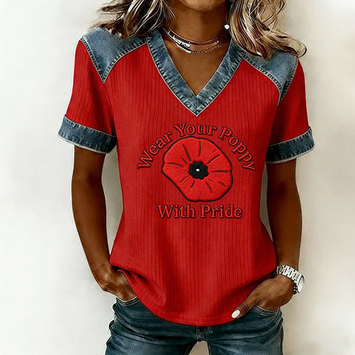 Women's Memorial Day Red Friday Printed T-Shirt