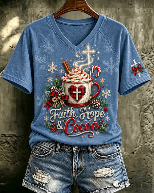 Women's Christmas Faith Graphic Print T‑Shirt