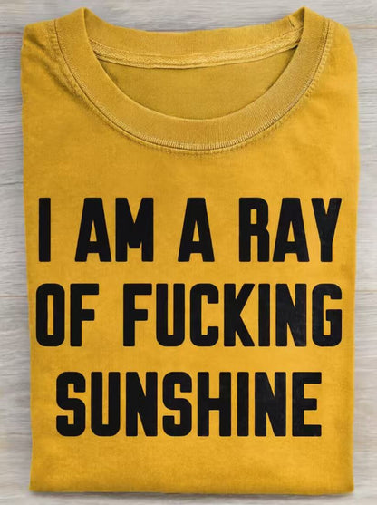 Funny Quote Art Print Casual Short Sleeve T-shirt