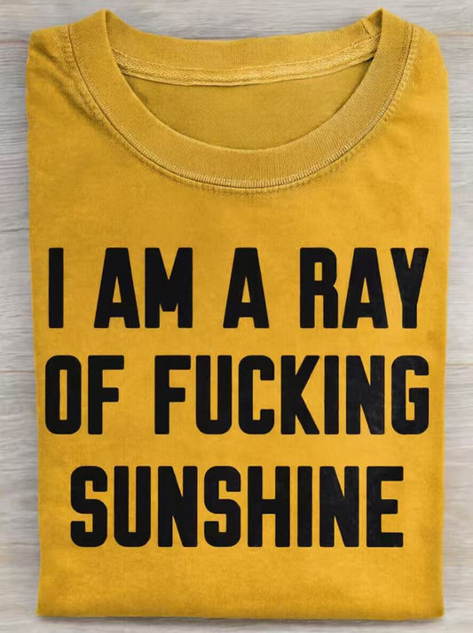 Funny Quote Art Print Casual Short Sleeve T-shirt