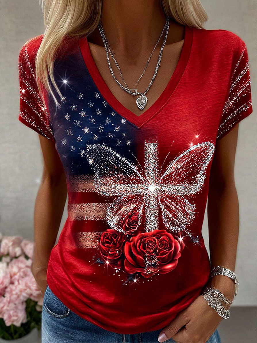 Women's Vintage Faith American Founding 250th Anniversary Short-Sleeved T-Shirt