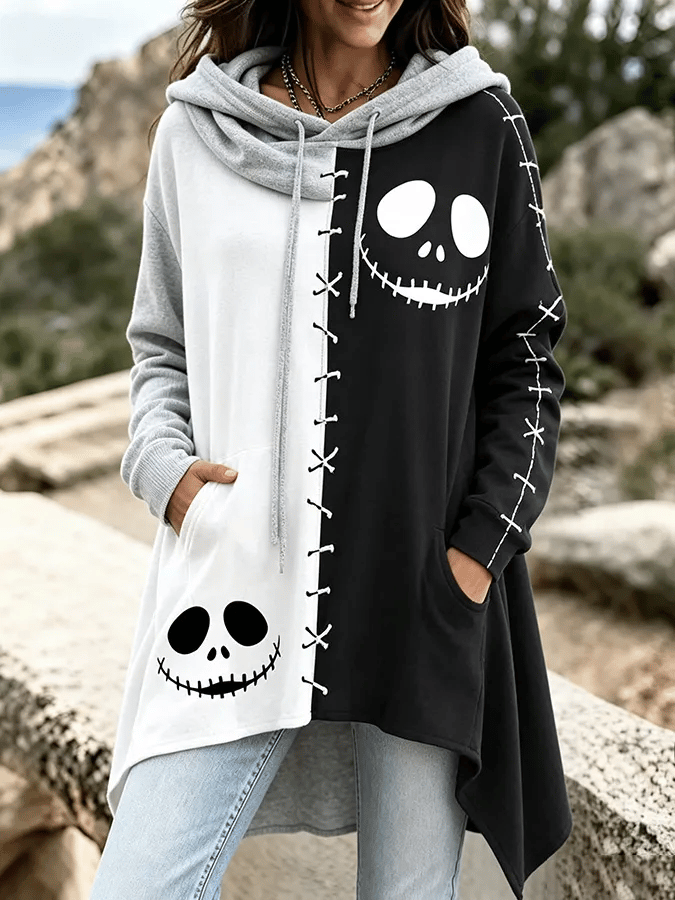 Women's Halloween Cat Print Top