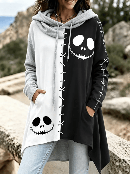 Women's Halloween Cat Print Top