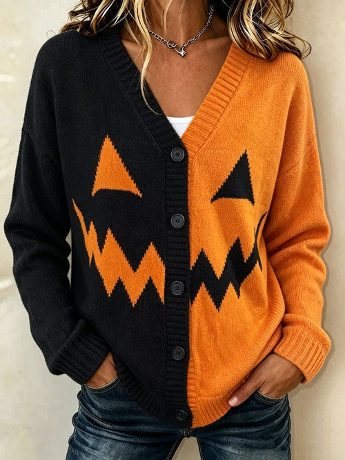 Women's Halloween Knitted Cardigan