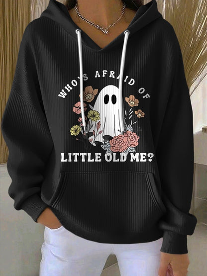 🔥HOT SALE🔥Women'S Casual Halloween Cute Little Ghost Hooded Sweatshirt