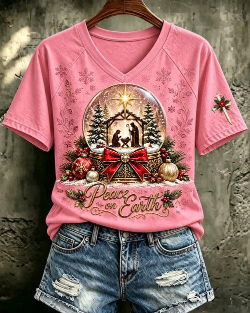 Women's Christmas Faith Graphic Print T‑Shirt