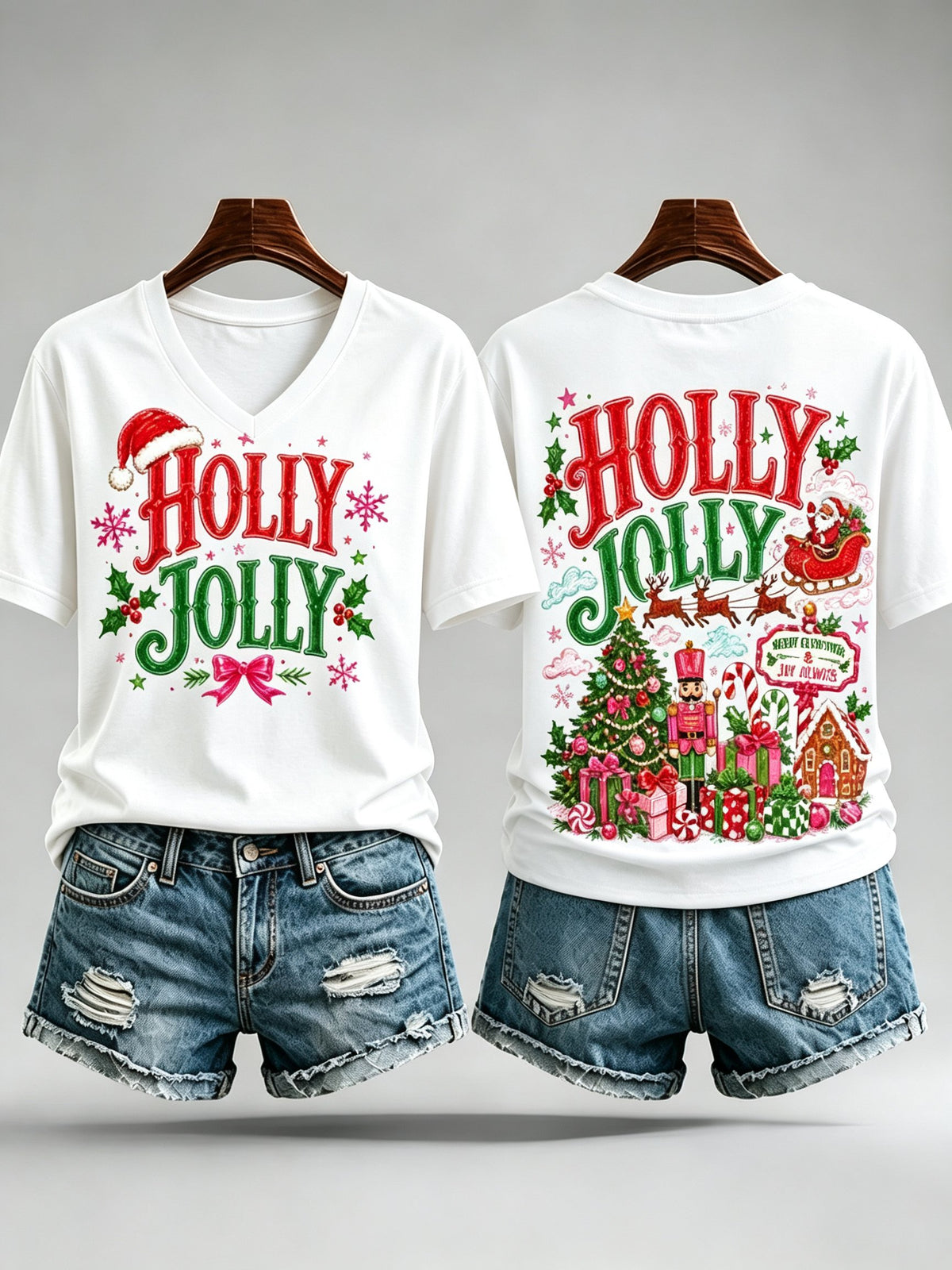Women's Christmas Print T-Shirt