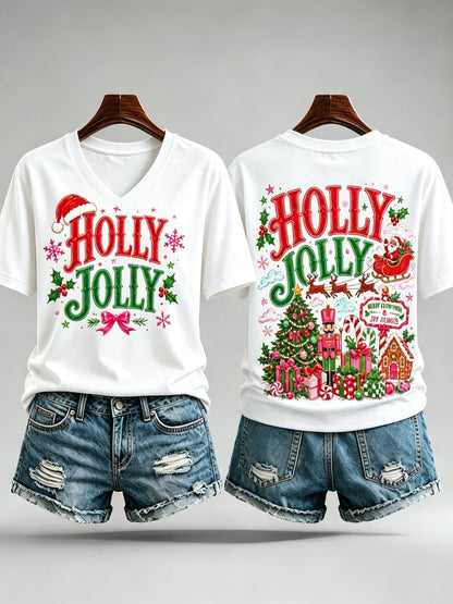 Women's Christmas Print T-Shirt