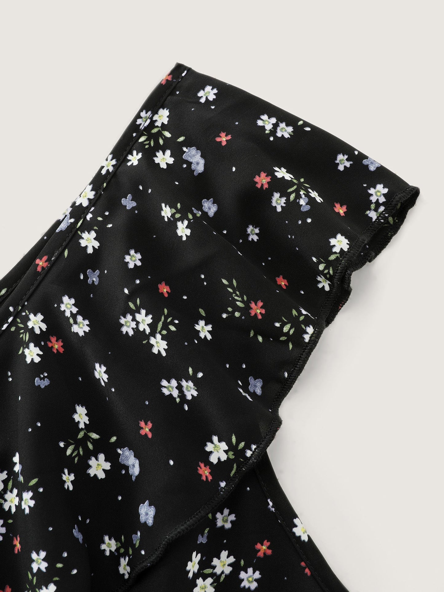 Floral Print One-Shoulder Ruffled Jumpsuit