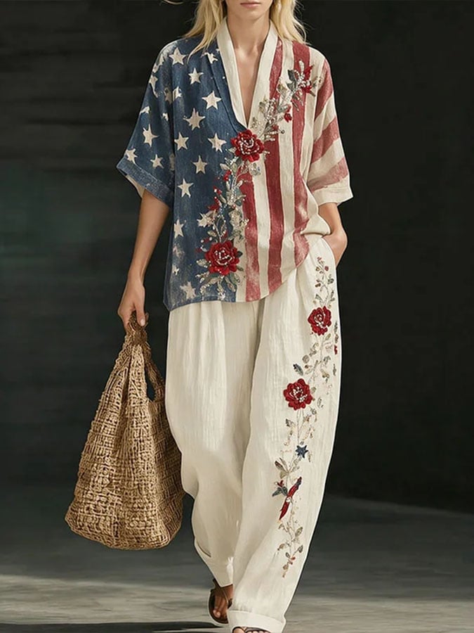 Women's USA 1776-2026 Print Two-Piece Set Two-Piece Set
