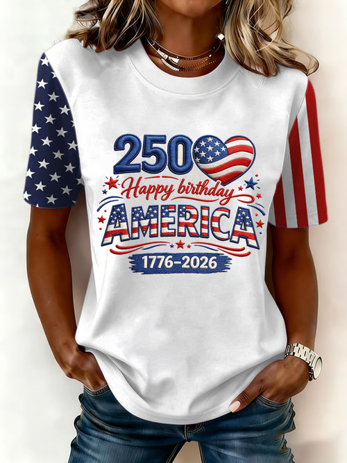 🔥Buy 3 Get 10% Off🔥Women's Casual 250th Anniversary Printed Art T-Shirt
