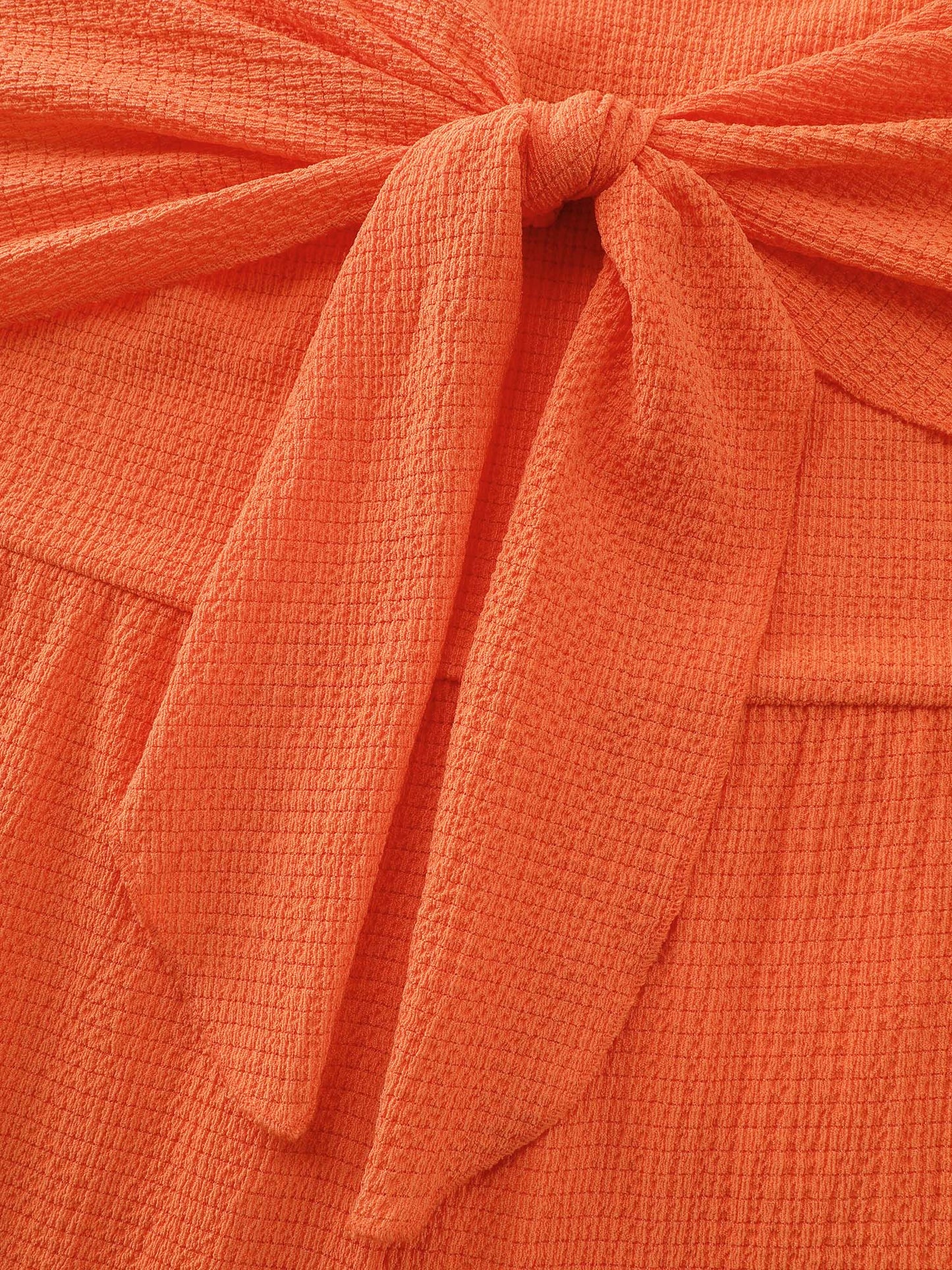 Bowknot Front Color Contrast Jumpsuit