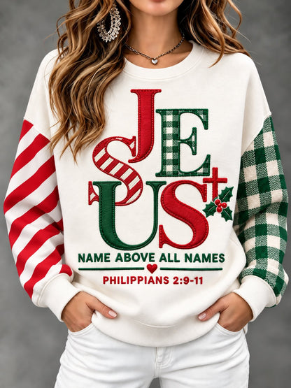Women's Christmas Jesus Faith Crewneck Sweatshirt