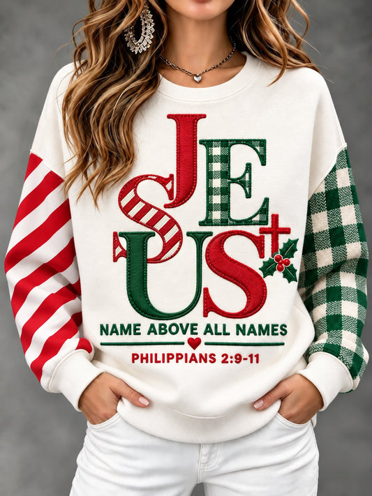 Women's Christmas Jesus Faith Crewneck Sweatshirt