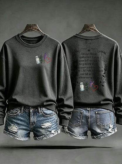Women's Casual Printed Long-Sleeve Sweatshirt
