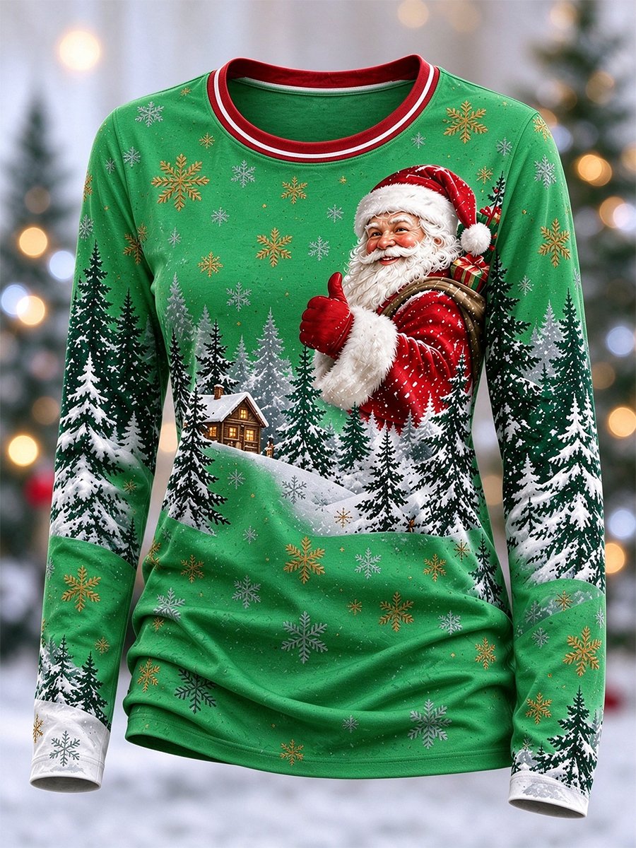 Women's Casual Christmas Long-Sleeve Top