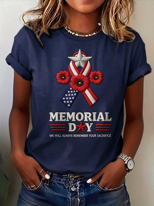 Women's Memorial Day  Print T-shirt