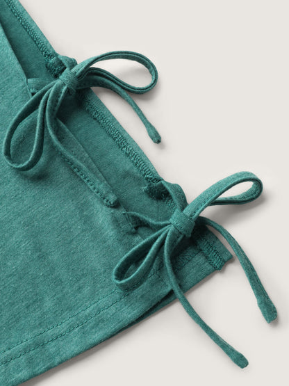 Supersoft Pleated Knot-Tie Sleeve T-Shirt