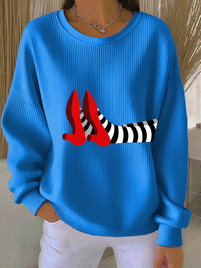 🔥HOT SALE🔥Women's Halloween Textured Sweatshirt