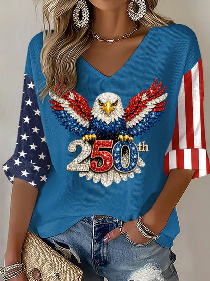 🔥Buy 3 Get 10% Off🔥Women's Independence Day 250th Anniversary Printed Top