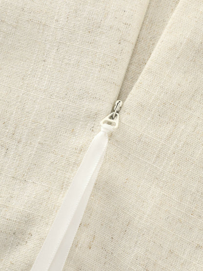 Cotton Linen Blend Collar Romper