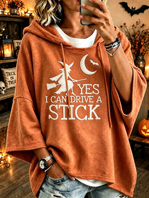 Women's Retro Halloween Art Print Sweatshirt