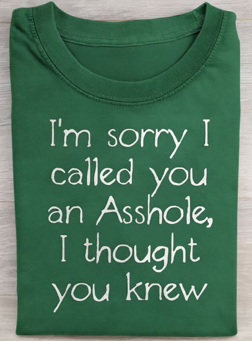 Fun Humor Satire Art Print Casual Pure Cotton Short Sleeved T-shirt