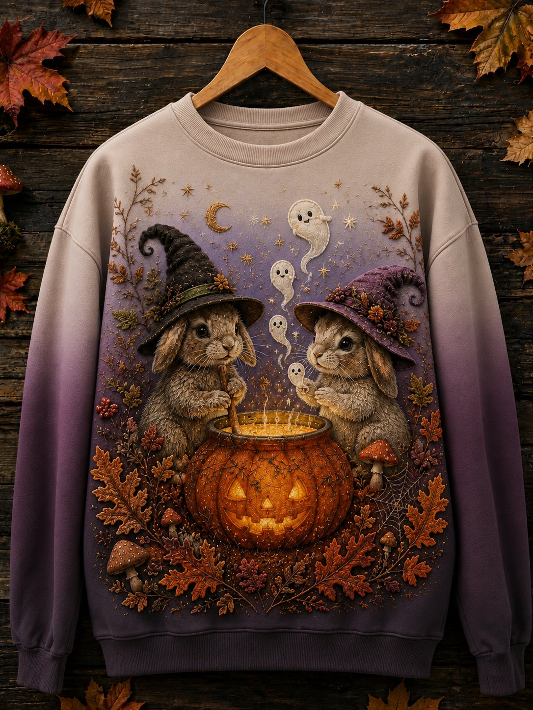 Women's Halloween Animal Print Sweatshirt