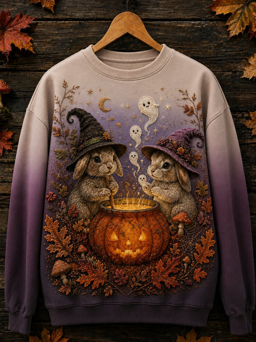 Women's Halloween Animal Print Sweatshirt