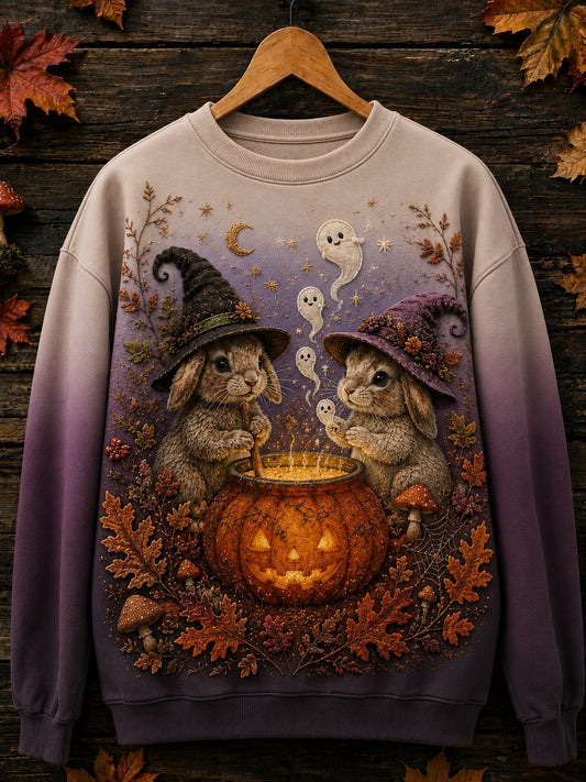 Women's Halloween Animal Print Sweatshirt