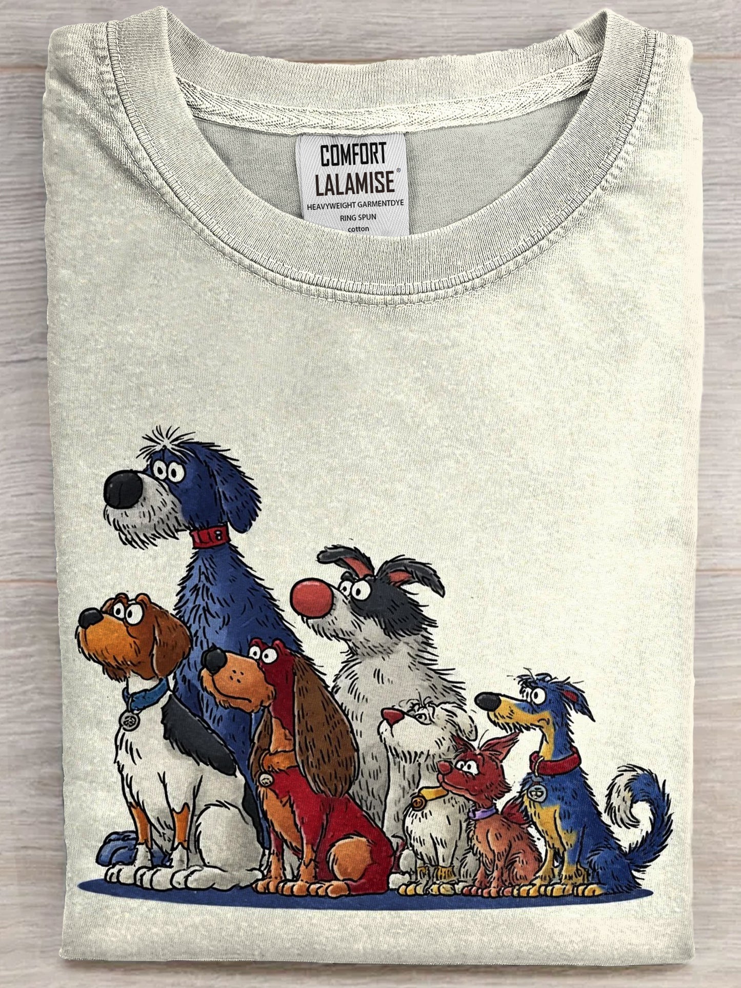 The Waiting Dog Art Casual Cotton Short Sleeve T-shirt