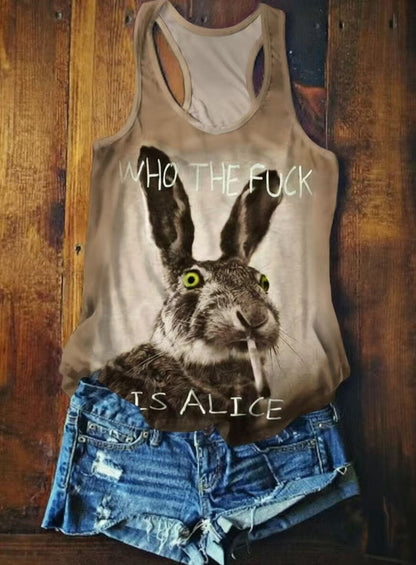Funny Who The Fuck Art Print Casual Short Sleeve T-shirt