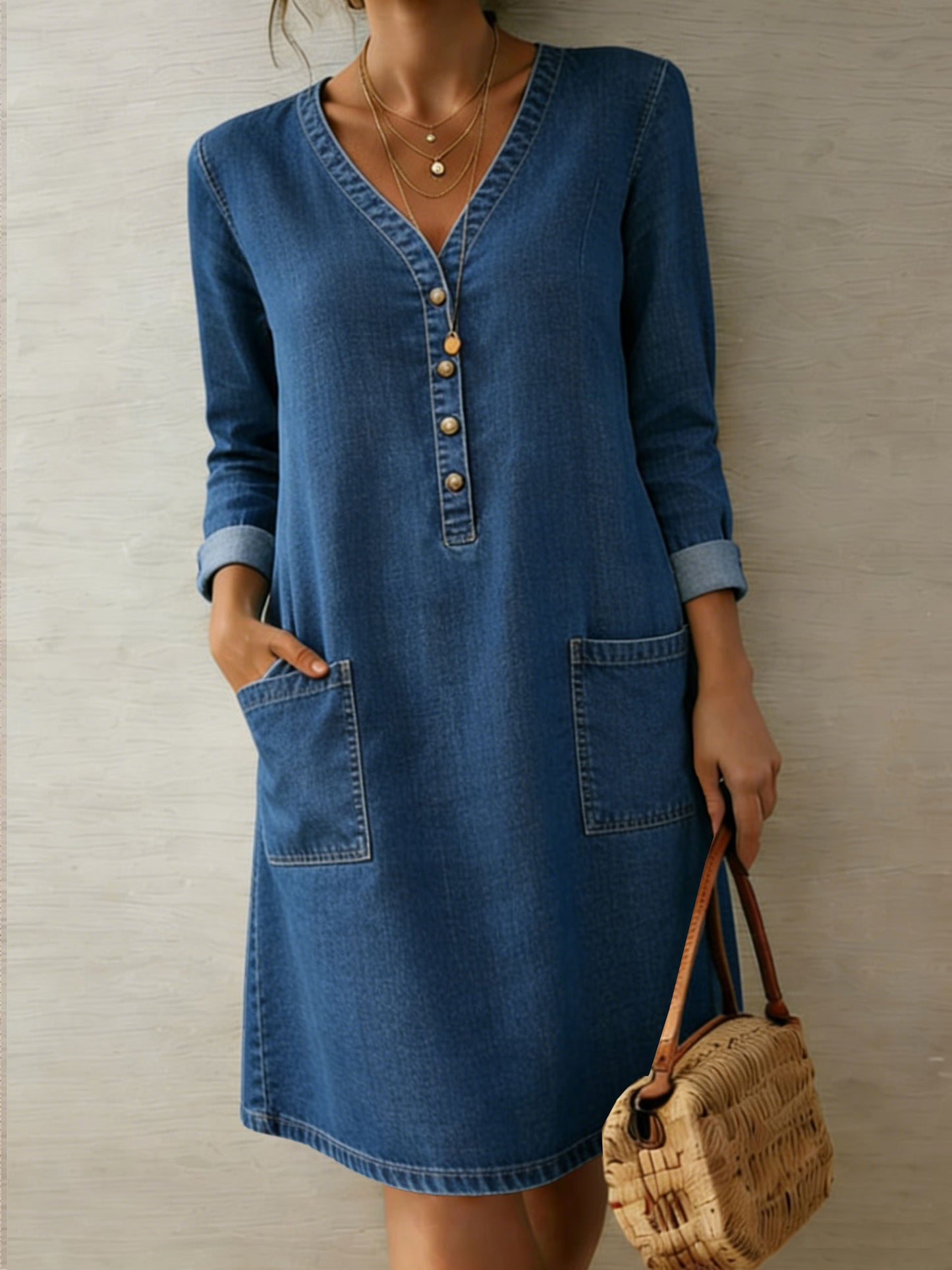 Women’s Long SleeveCasual Denim Dress
