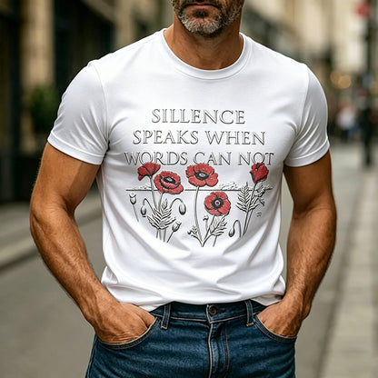 Memorial Day Poppy Print Men's Casual T-Shirt