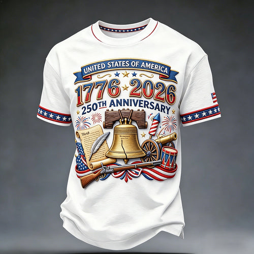 USA 250th Anniversary 1776-2026 Patriotic Eagle T-Shirt