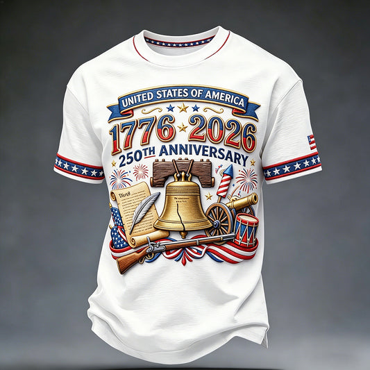USA 250th Anniversary 1776-2026 Patriotic Eagle T-Shirt