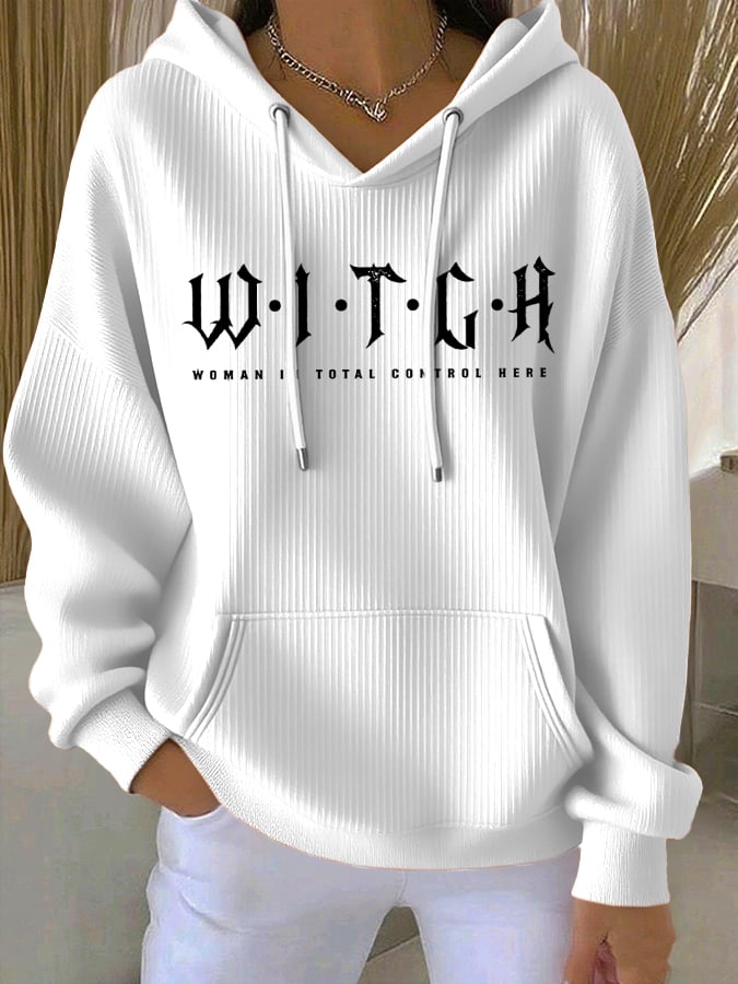 🔥HOT SALE🔥Woman In Total Control Here Print Casual Hoodie