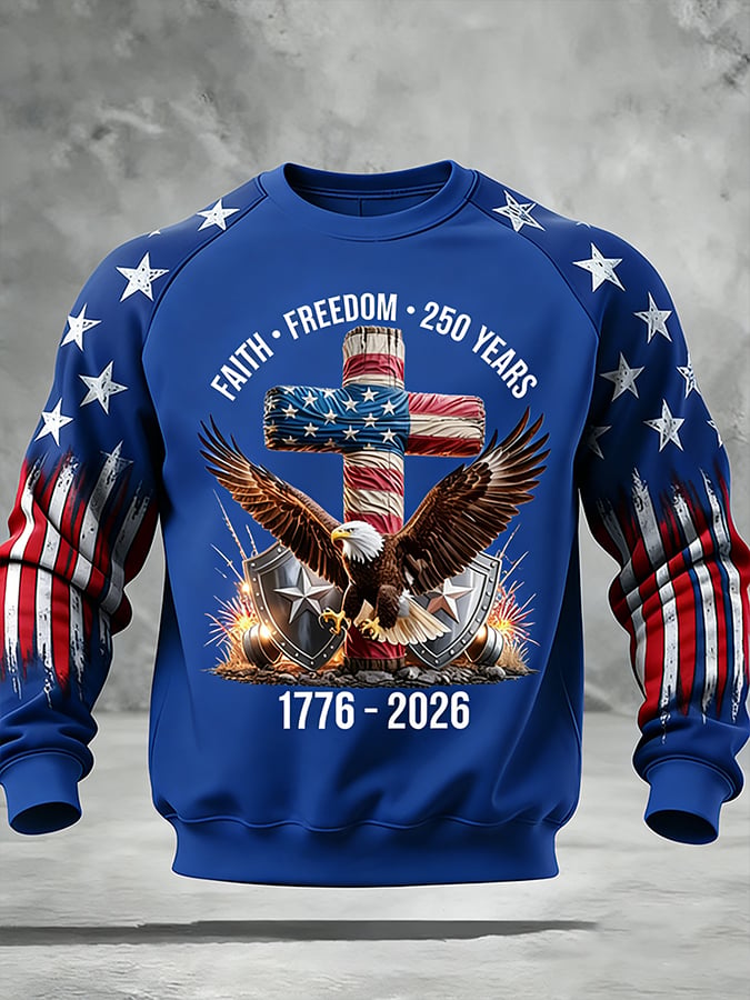 Men's 250th Anniversary of the United States Faith Print Hoodie