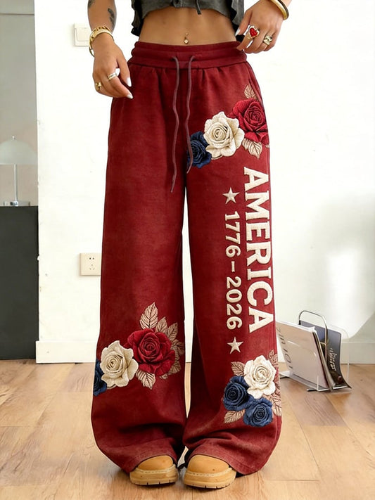 Women'S 250th Anniversary Printed Cotton Fleece Sweatpants