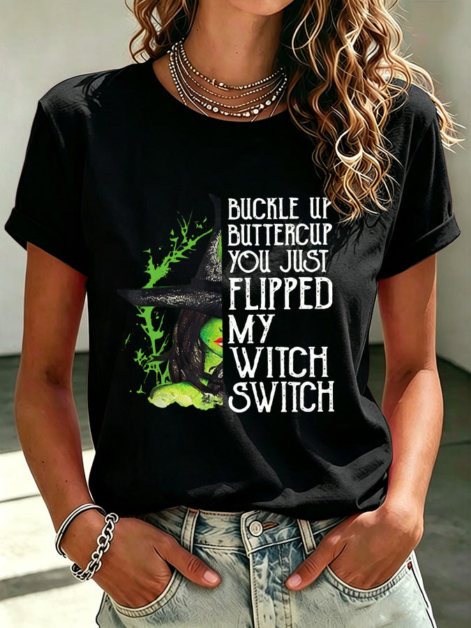 Women'S Witch Halloween Printed Casual T-Shirt