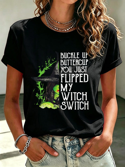 Women'S Witch Halloween Printed Casual T-Shirt