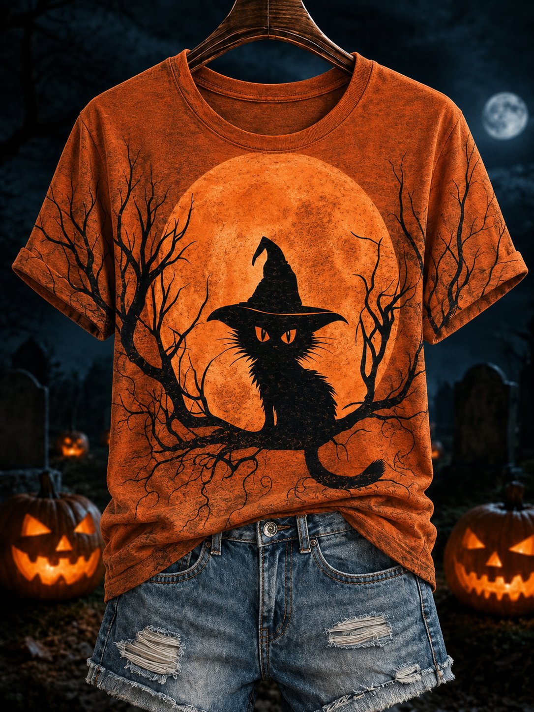 Women's Halloween Animal Print T‑Shirt
