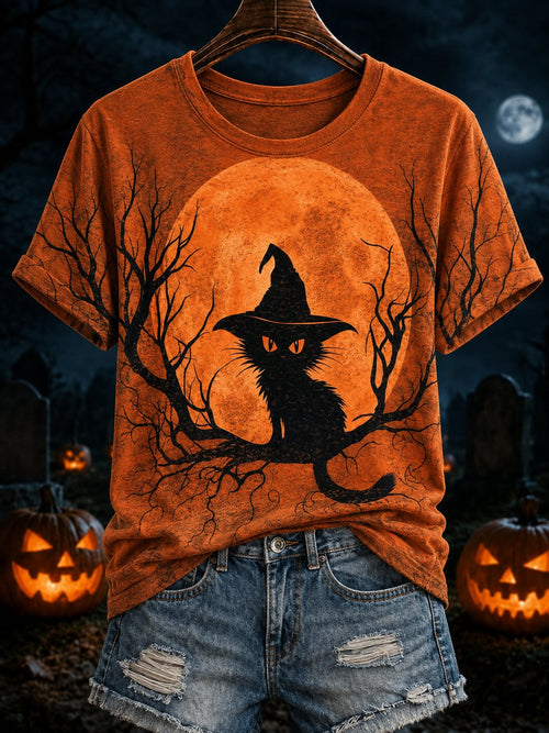 Women's Halloween Animal Print T‑Shirt